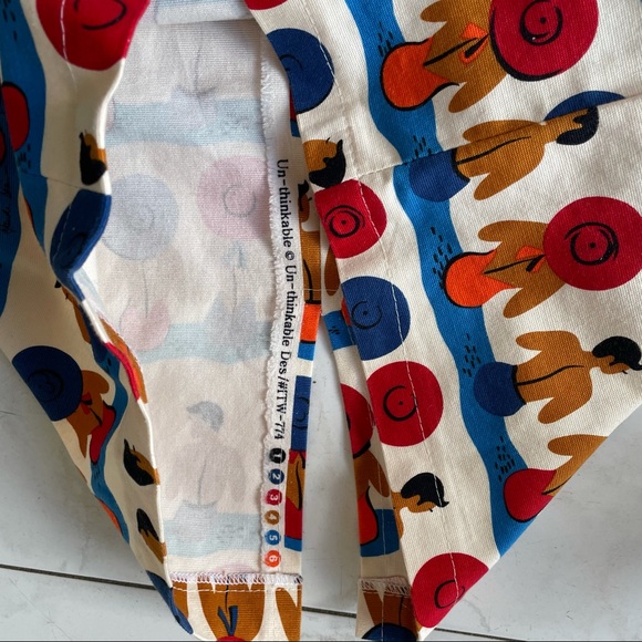 Stunning thick cotton arty shift dress with vibrant print. Size small - Picture 6 of 9